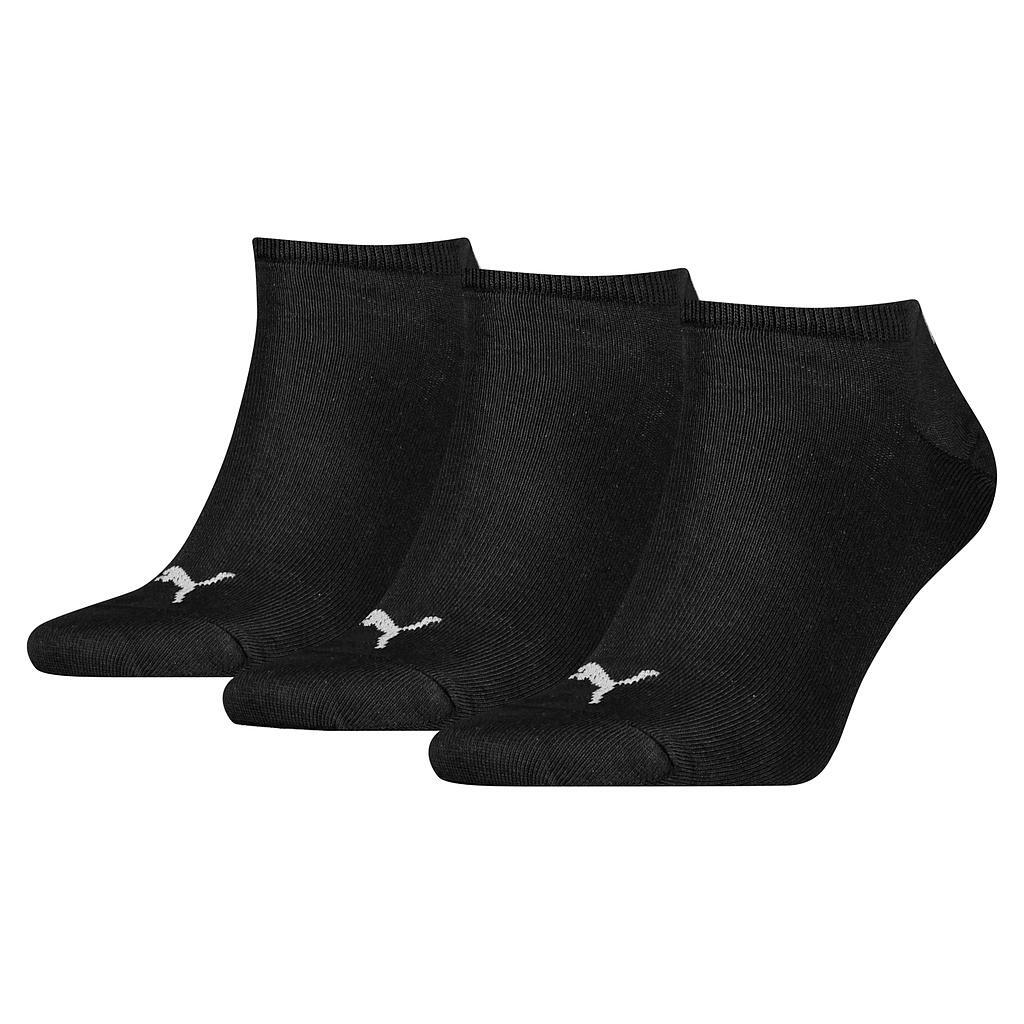 PUMA Unisex Adult Invisible Socks (Pack of 3) (Black)