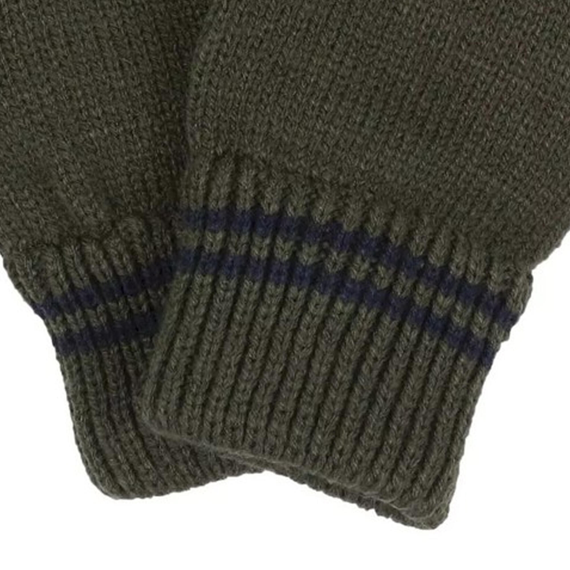 Mens Balton III Knitted Gloves (Dark Khaki) 3/4
