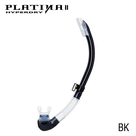 Platina II Hyperdry SP-170潛水呼吸管半幹管 (BK) - 黑色