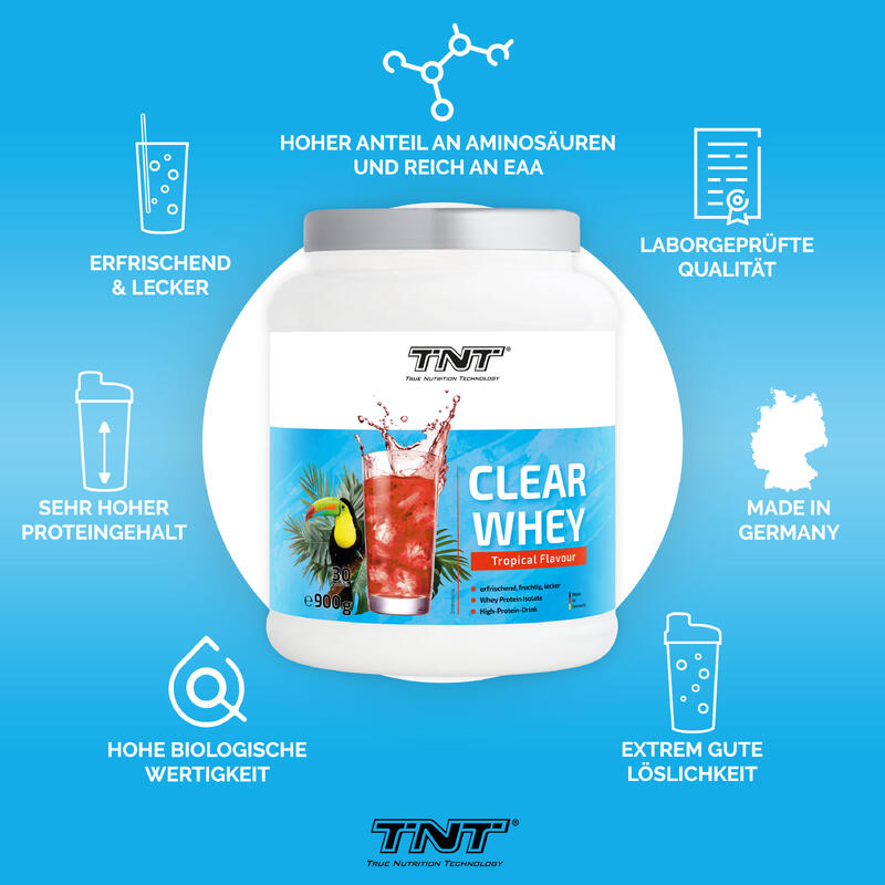 True Whey CLEAR - Deine Abwechslung zu milchigen Shakes - Tropical