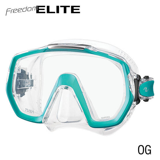 Freedom Elite M1003 透明硅膠框潛水面鏡 (OG) - 綠色