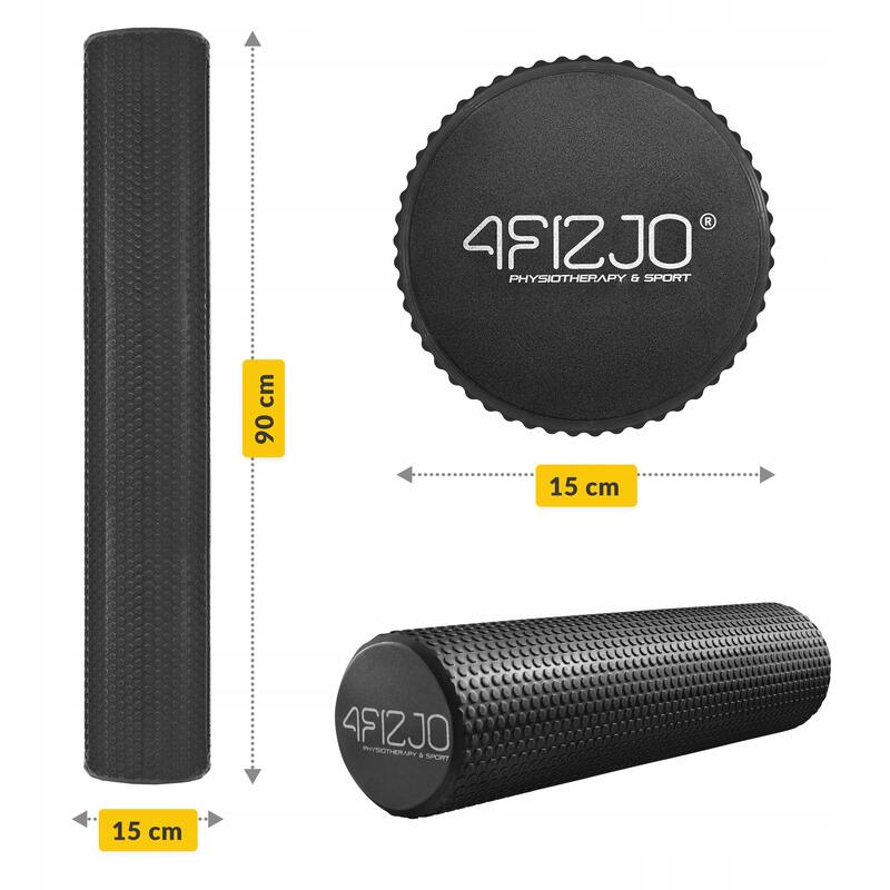 Roller do masażu z kolcami 4FIZJO CARE+ 90 cm