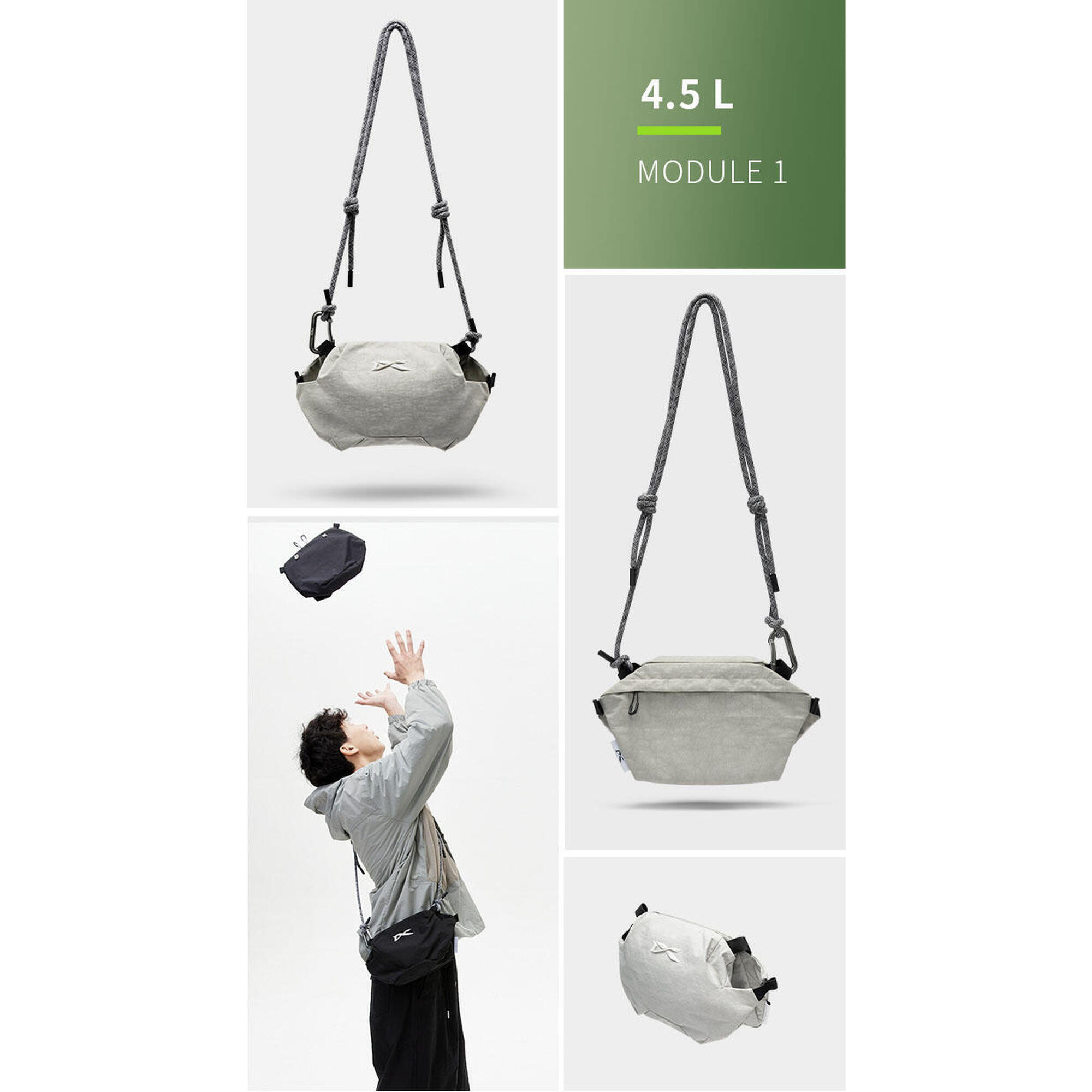VIA Modularized Sling Bag 8L - Black