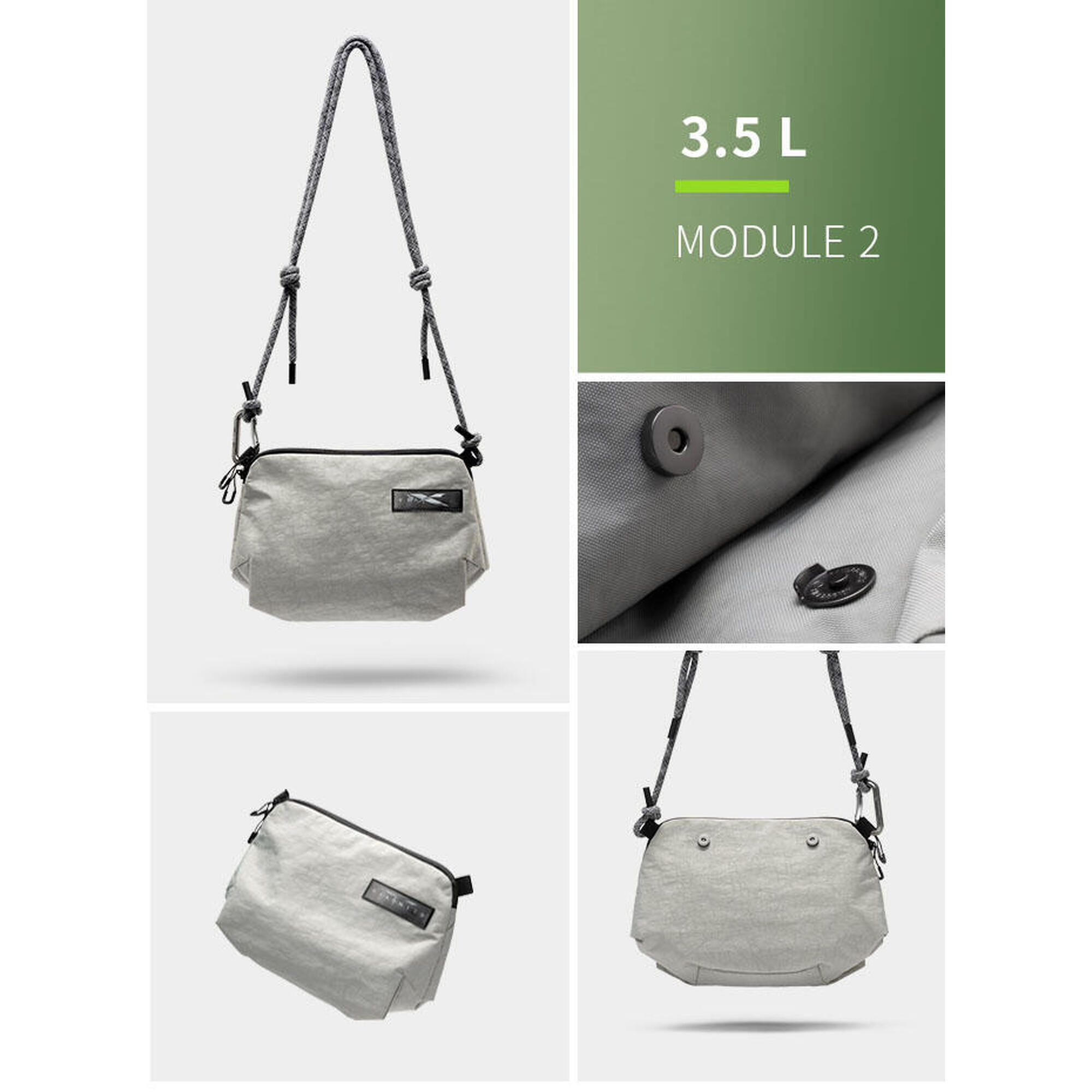 VIA Modularized Sling Bag- Cool Grey