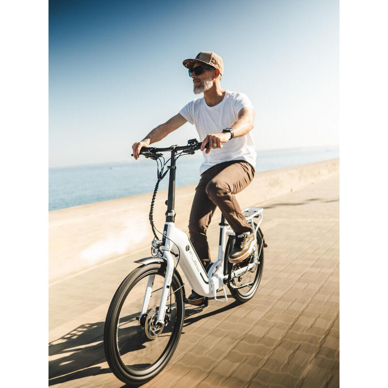 Bicicleta electrică pliabilă Flebi Swan 24 Alb | Roți 24” | 70km