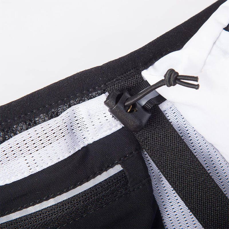 W8113 Outdoor Sports Waist Bag Belt - Black/White