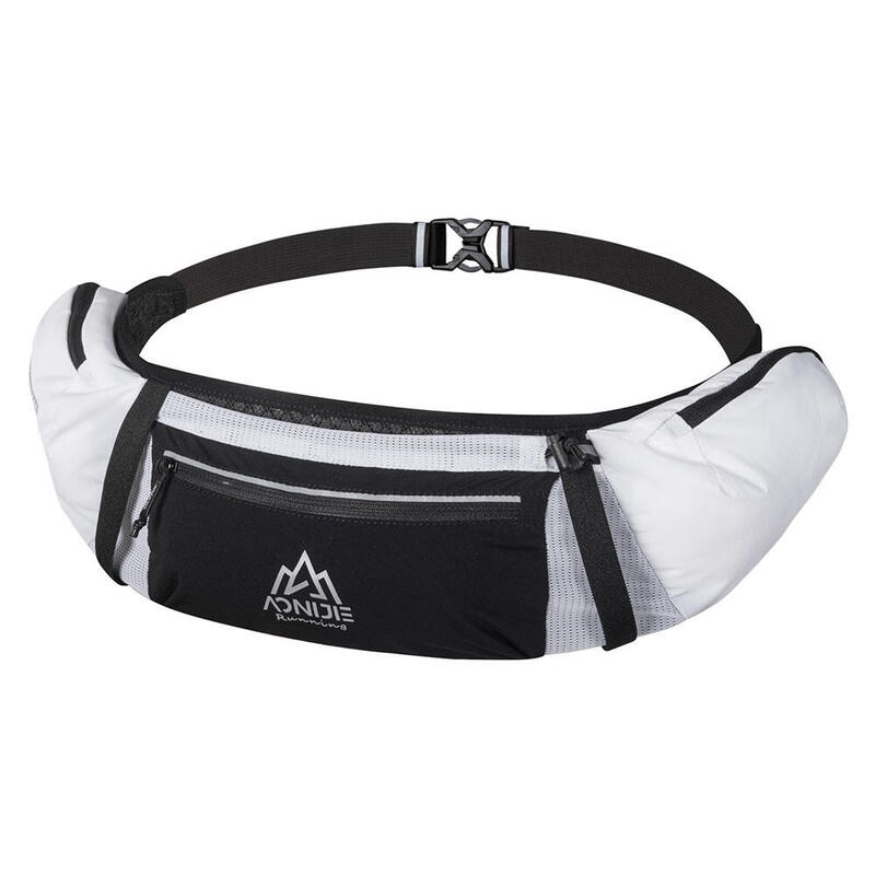 W8113 Outdoor Sports Waist Bag Belt - Black/White