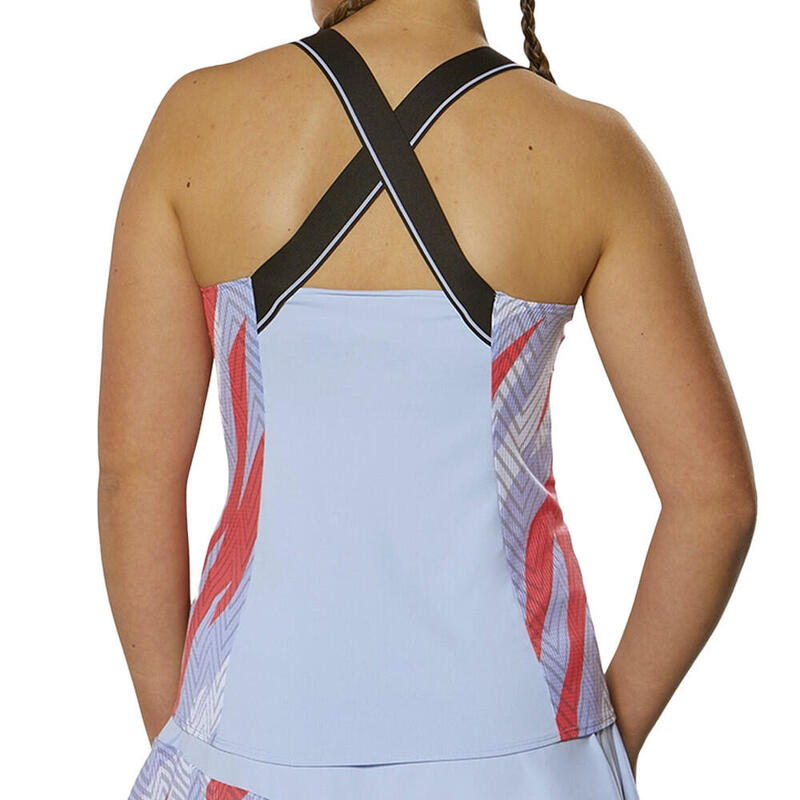 Débardeur De Tennis Bleu Femme tech Mizuno Printed