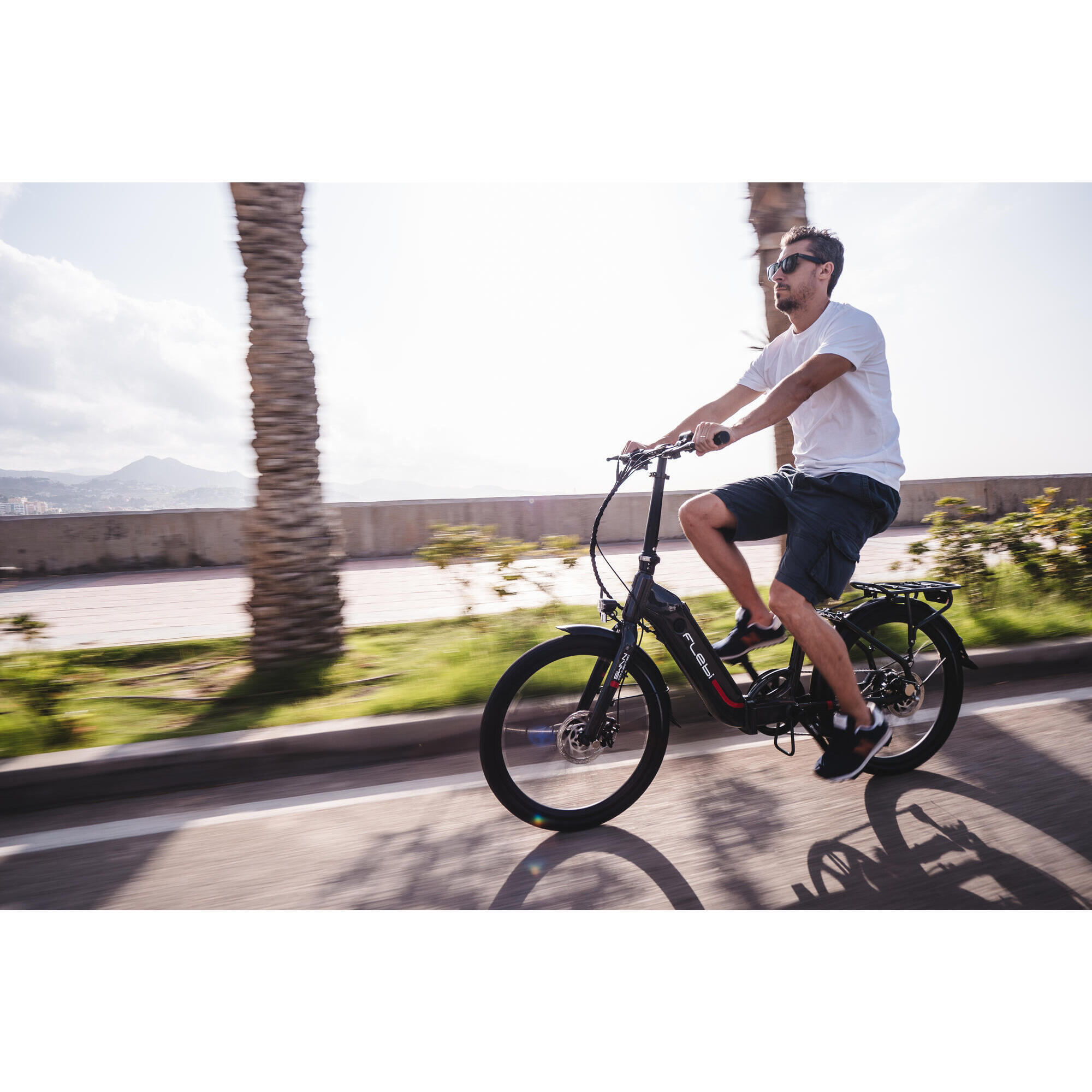 Folding electric city bike Swan 24" Grey | Range 70km - Battery 10.4Ah