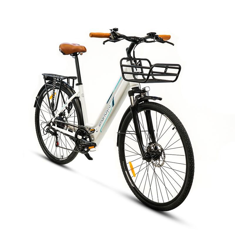 Bicicleta Eléctrica de paseo smartGyro Sunset White 250W 36V 10Ah
