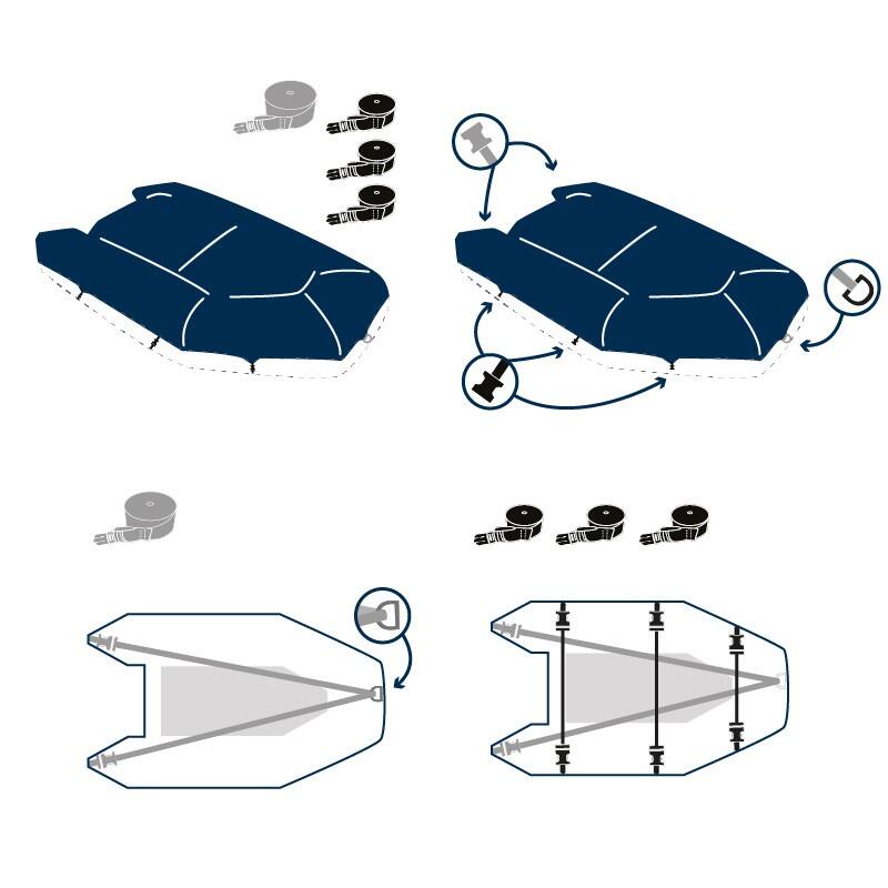 Gommone e copertura semirigida - Grigio - COVERSY 6/7