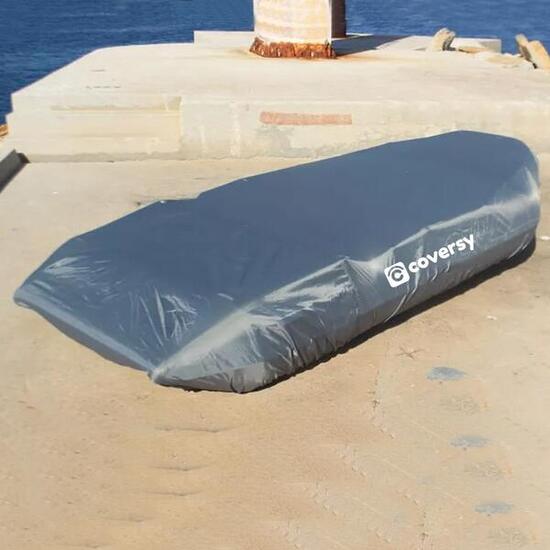 Luftgepolsterte Hülle für Beiboot und Festrumpfschlauch - Grau - COVERSY