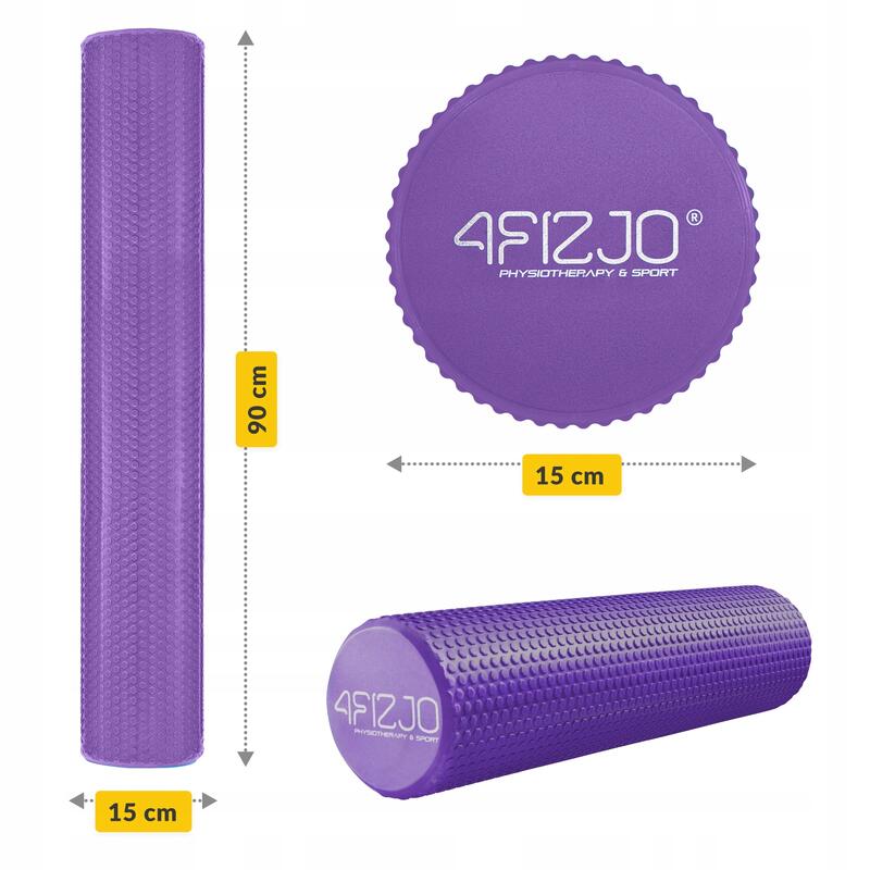 Roller do masażu z kolcami 4FIZJO CARE+ 90 cm