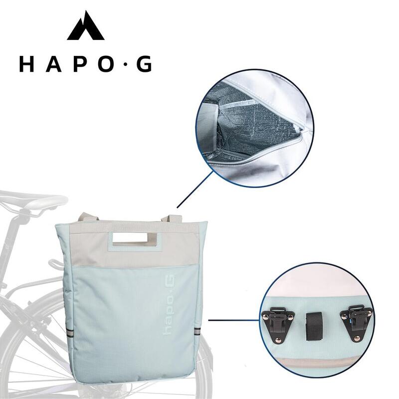 Sac isotherme porte bagage 14L Bleu/Gris - Vélo électrique, VTT, VTC - HAPO-G