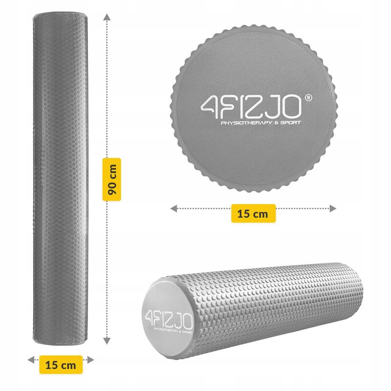 Roller do masażu z kolcami 4FIZJO CARE+ 90 cm