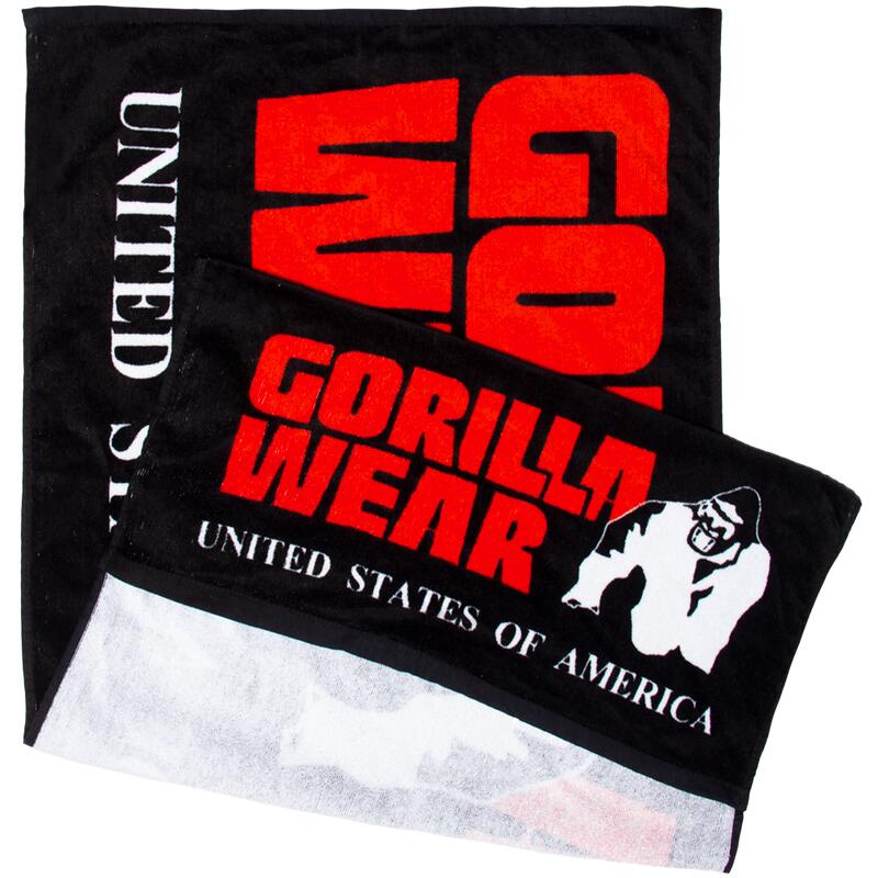 Gorilla Wear Functional Gym Towel - Handtuch - Schwarz/Rot