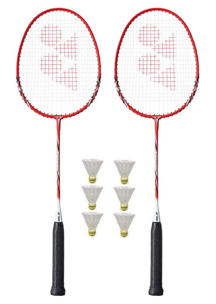 YONEX B7000 2 Player Badminton Racket Set Including 6 Shuttles 1/1