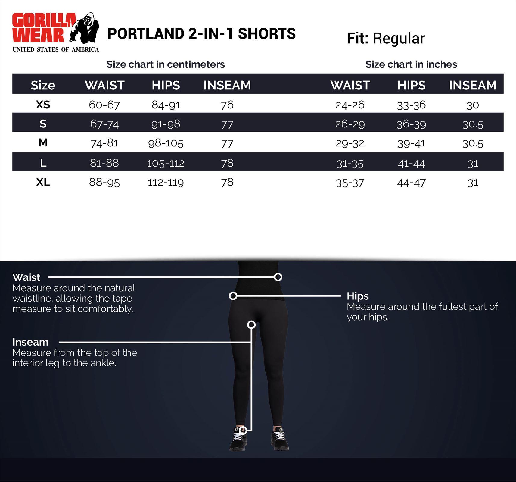 Portland 2-In-1 Kurze Hosen - Schwarz 5/6