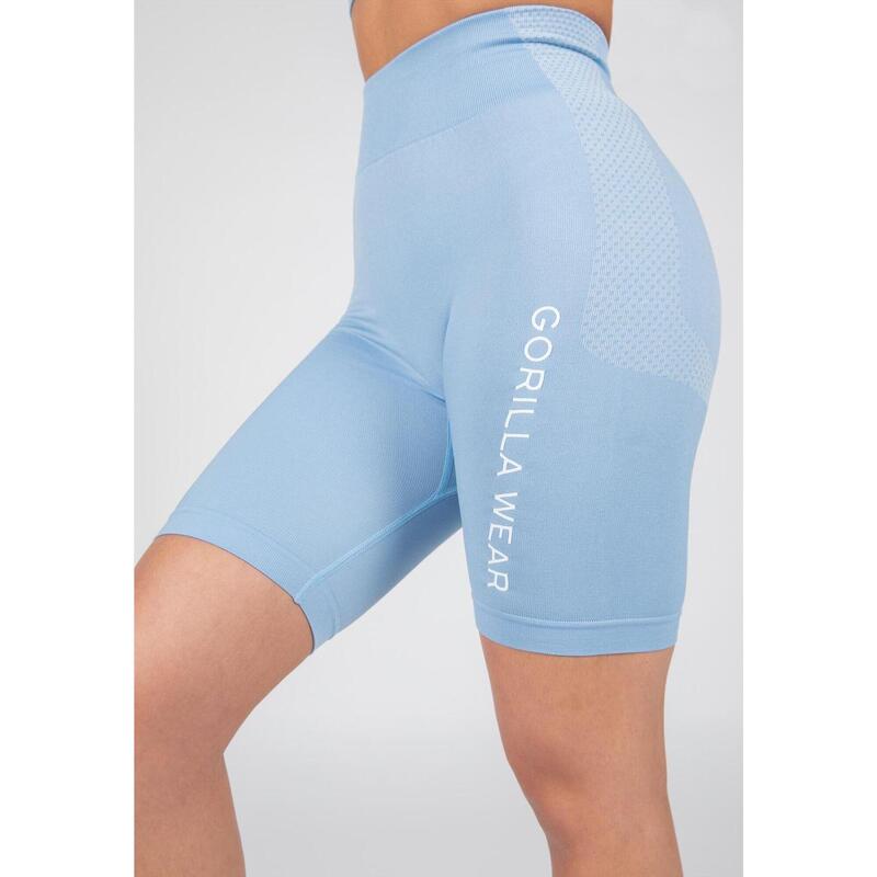 Gorilla Wear Selah Seamless Cycling Shorts - Lichtblauw - S/M