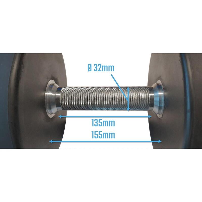 Muscle Power Ronde Rubber Dumbbell Set - 8 x 22,5-30 kg