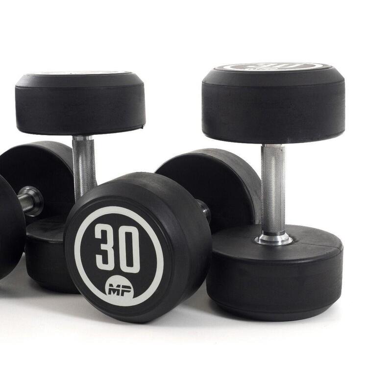 Muscle Power Ronde Rubber Dumbbell Set - 8 x 22,5-30 kg