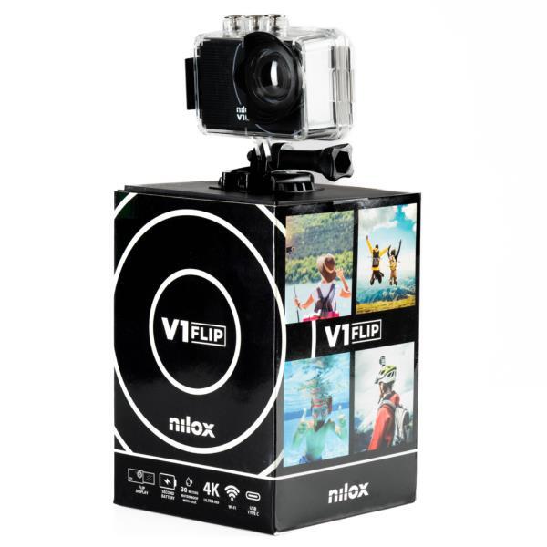 Videocamera sportiva nilox action cam v1 flip con flip display 6/7