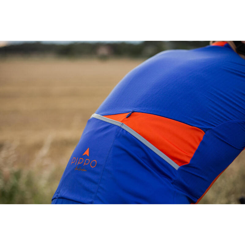 PIPPO - Stelvio Jersey maillot de course bleu orange