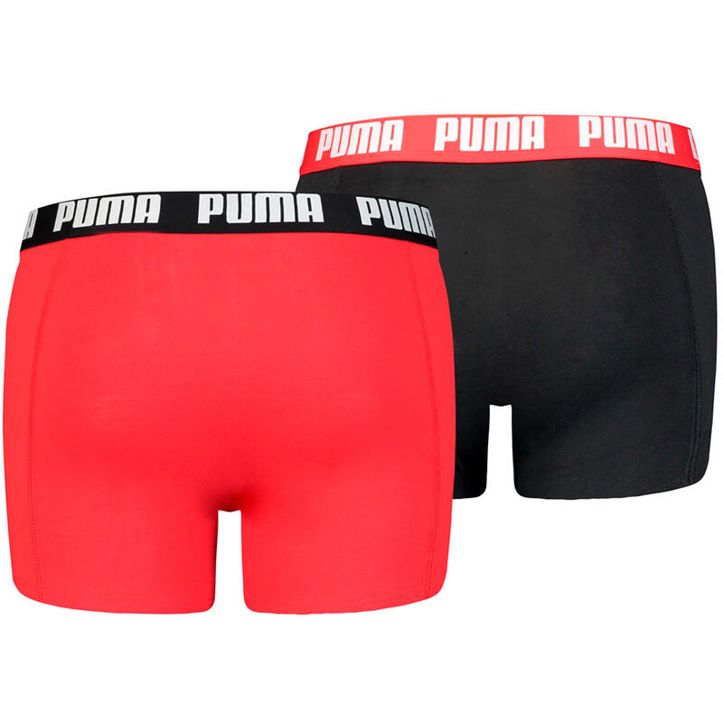 Bokserki męskie Puma Basic Boxer 2P czerwone czarne 521015001 786