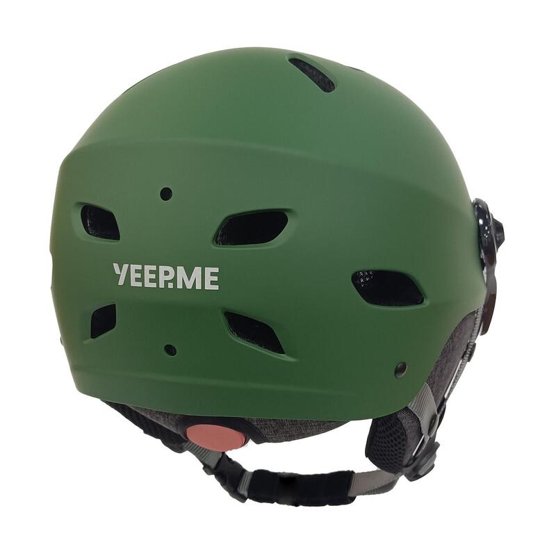 Casque YEEP.ME H.30 Vision LED Forest - LED et Visière pour Vélo, Trottinette