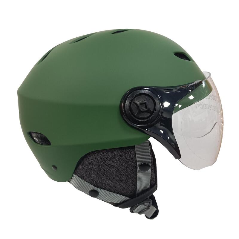 Casque YEEP.ME H.30 Vision LED Forest - LED et Visière pour Vélo, Trottinette