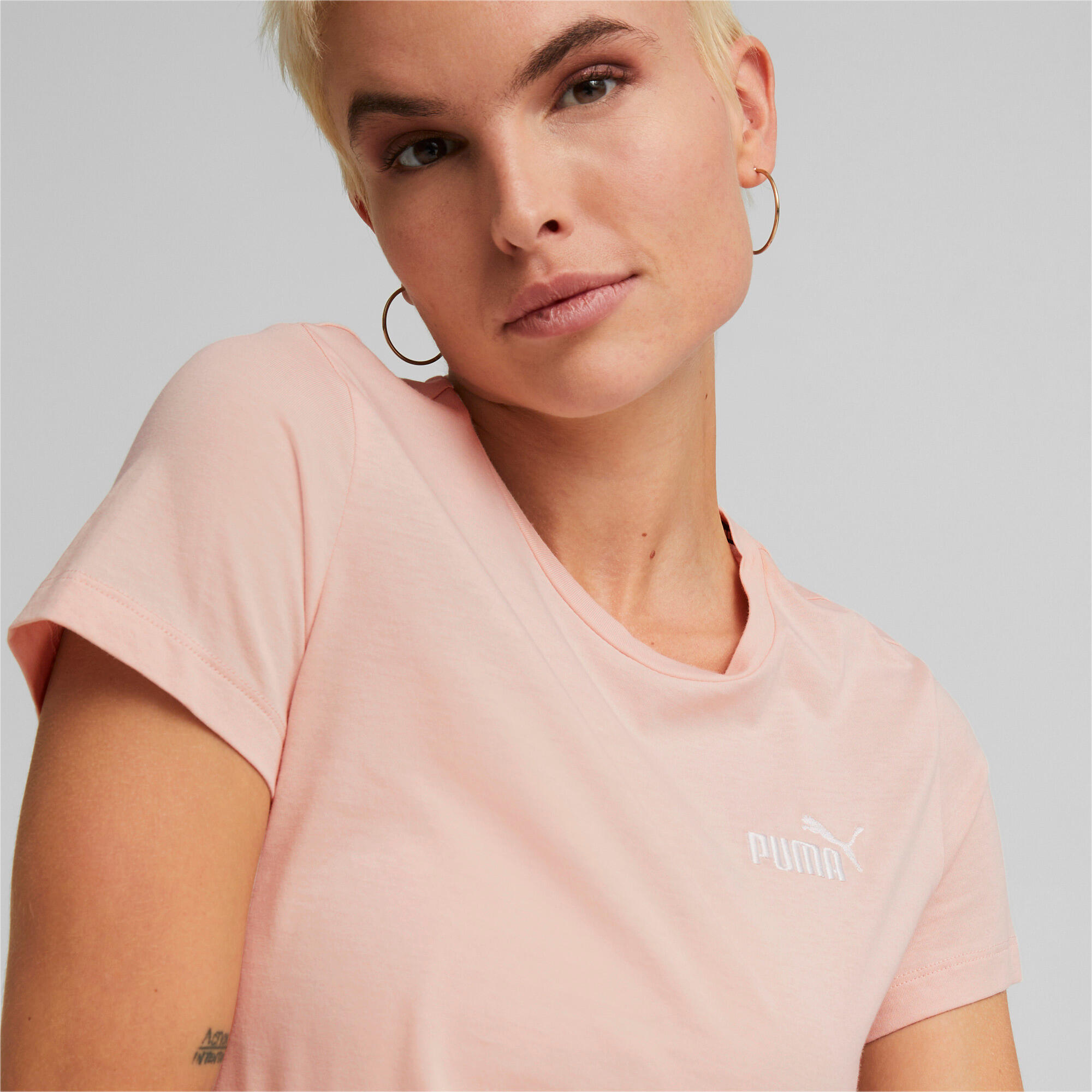 Maglia a Maniche Corte Donna Puma Rosa chiaro