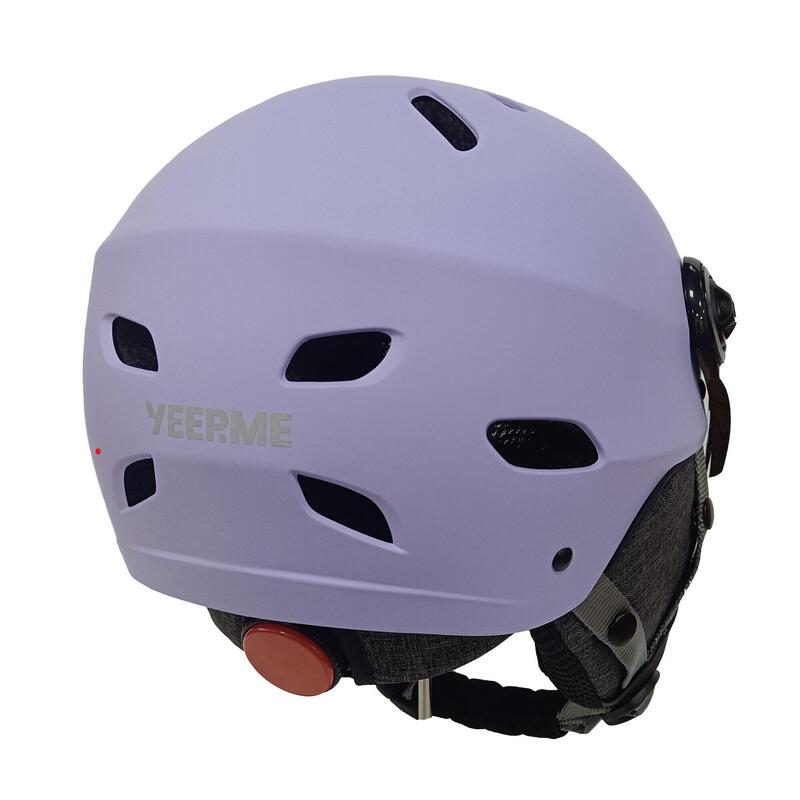 Casque YEEP.ME H.30 Vision LED Lilas - LED et Visière pour Vélo, Trottinette