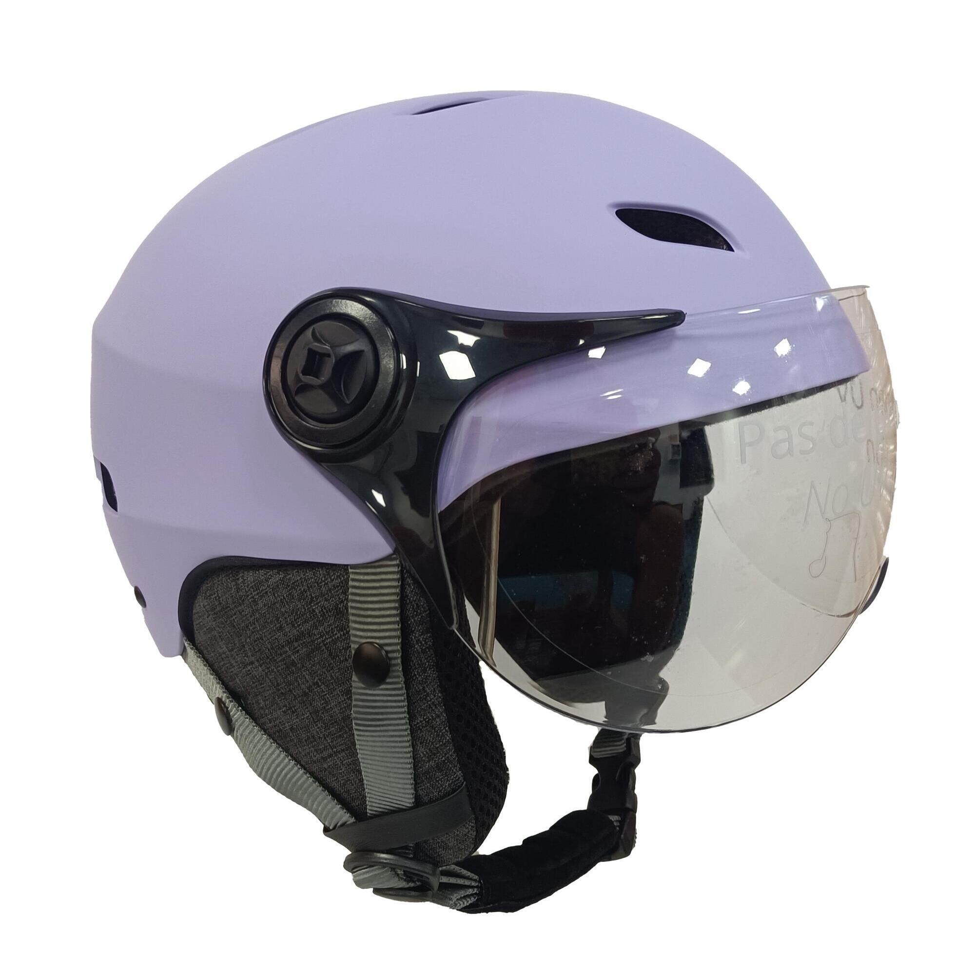 Yeep.me - Casque Yeep.me H.30 Vision Led Lilas - Led Et Visière Pour Vélo, Trottinette - Casque - Violet - 42 M/l - Decathlon