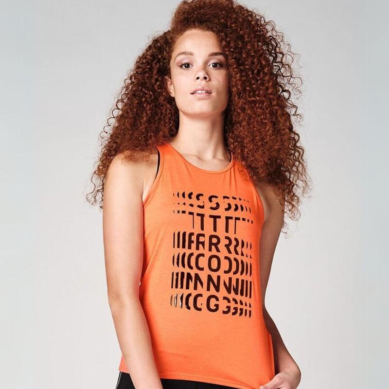 Koszulka sportowa damska STRONG ID z wycięciem na plecach