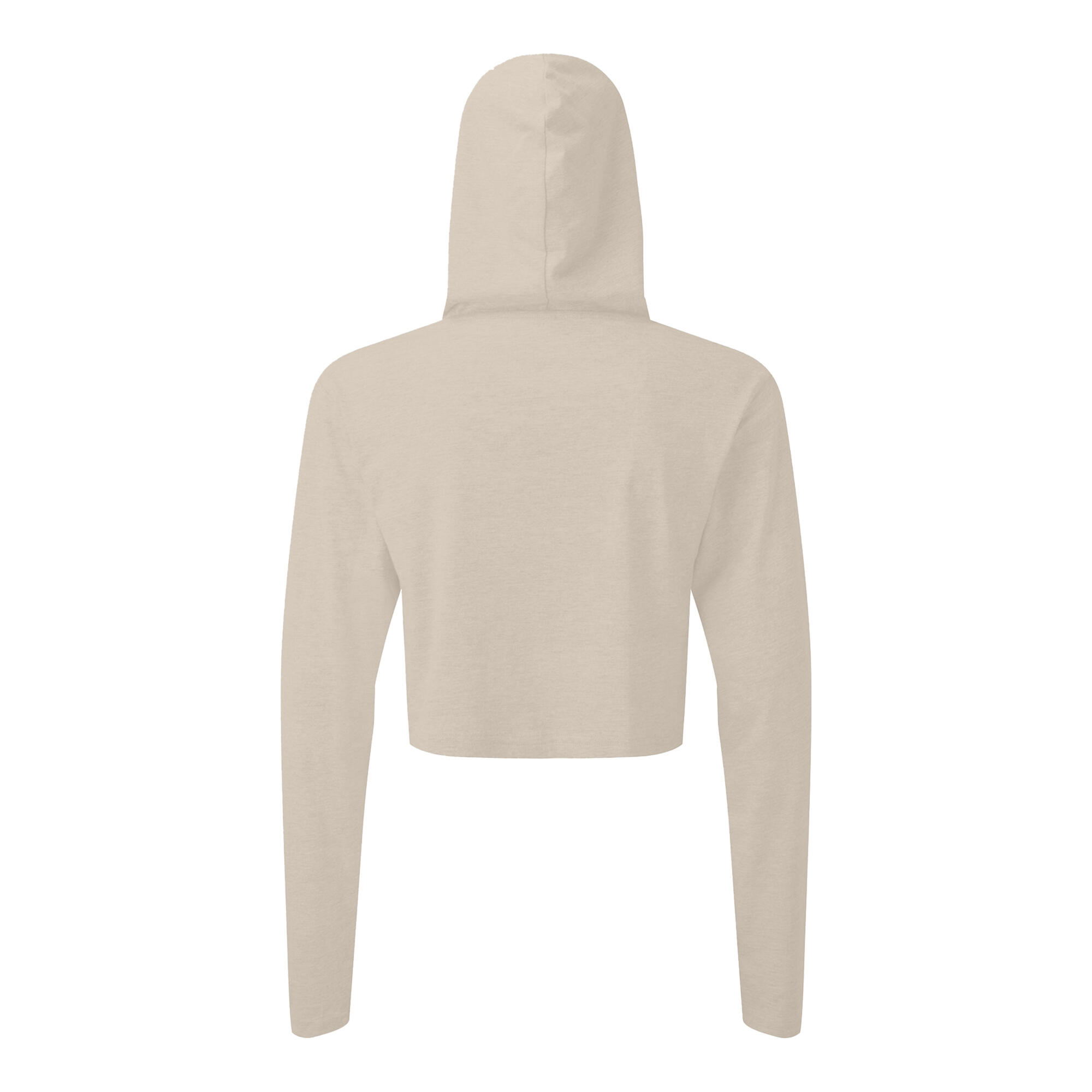 Womens/Ladies Cropped LongSleeved TShirt (Nude) 2/3