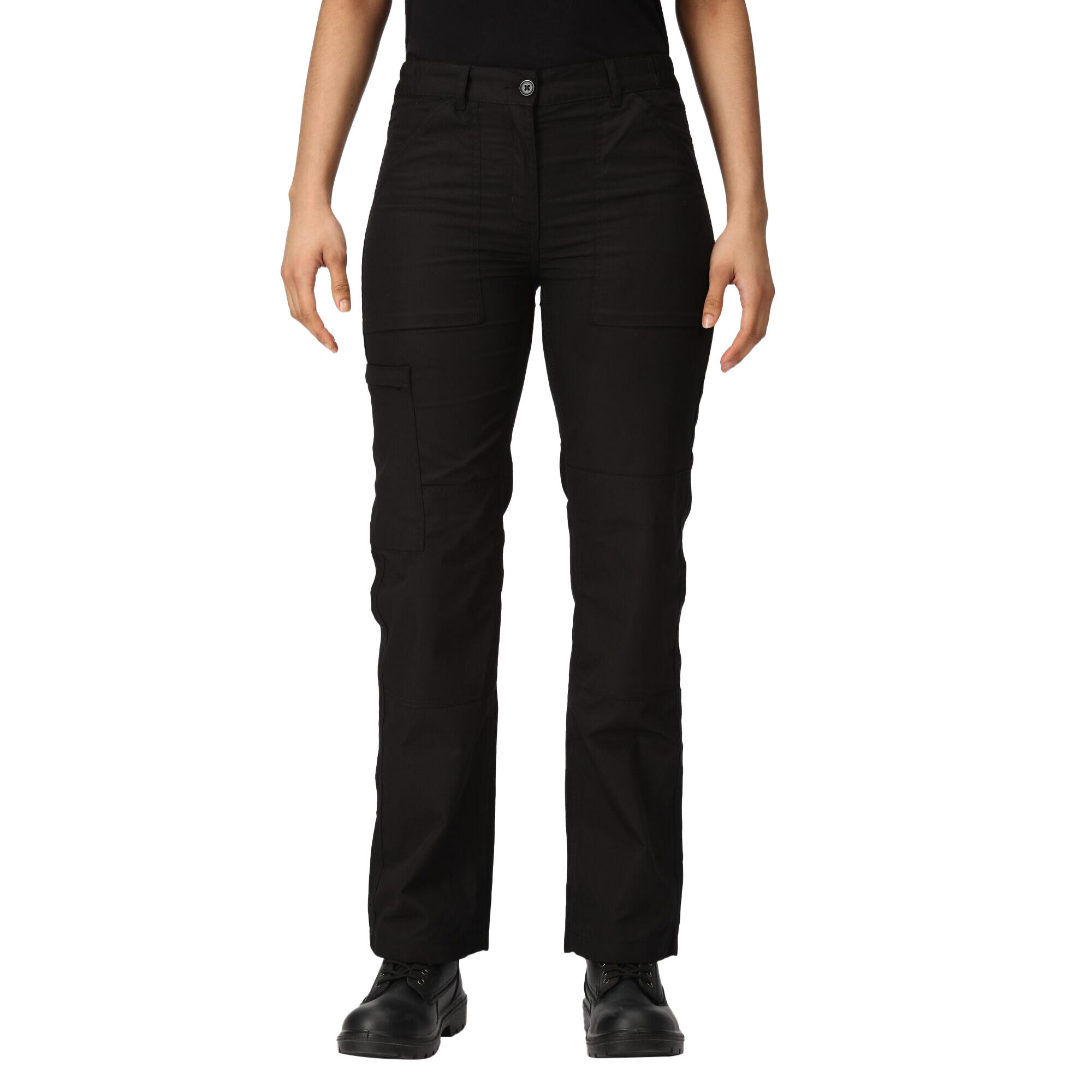 New Womens/Ladies Action Sports Trousers (Black) 3/4