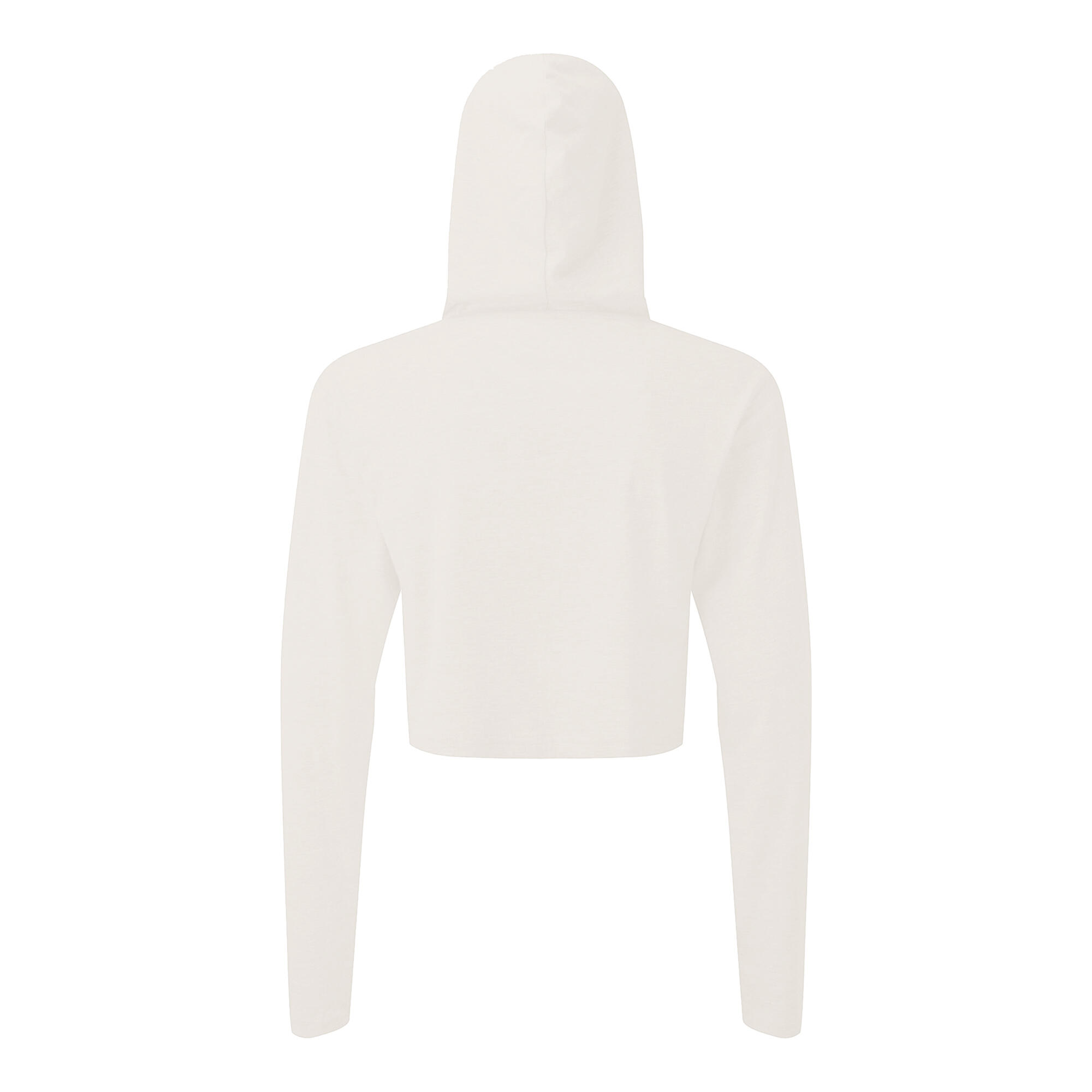 Womens/Ladies Cropped LongSleeved TShirt (White) 2/3