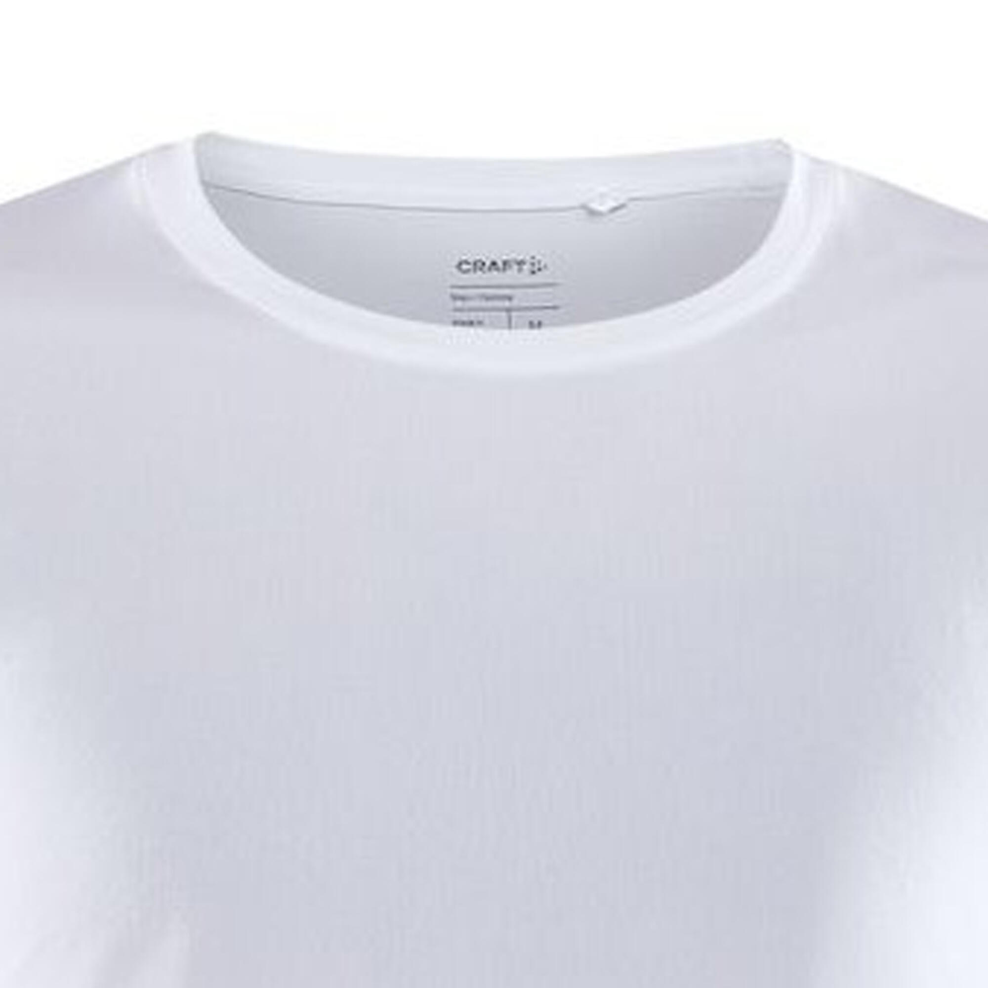 Mens Essential Core Dry ShortSleeved TShirt (White) 3/3