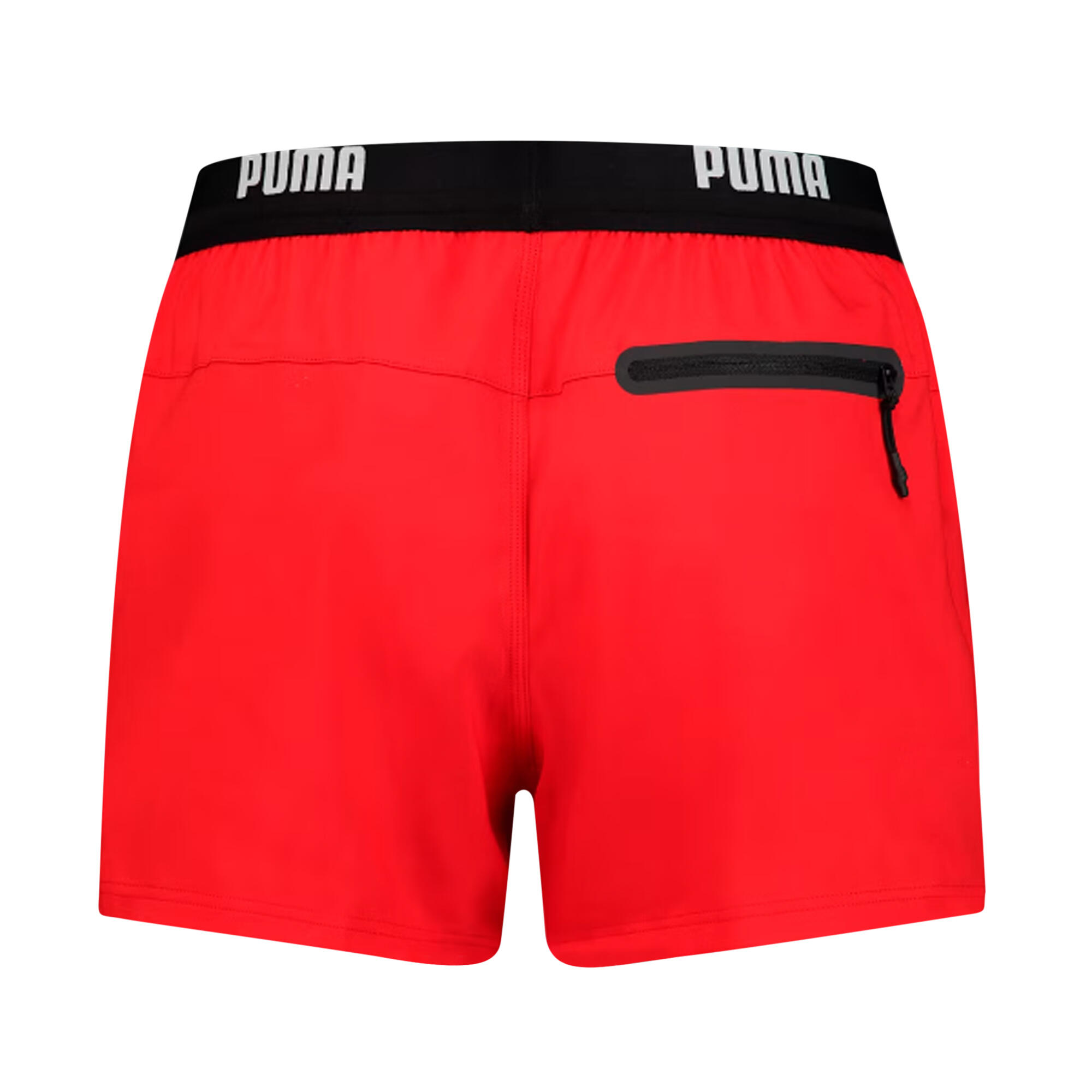 Mens Repeat Logo Swimming Shorts (Red) 2/3