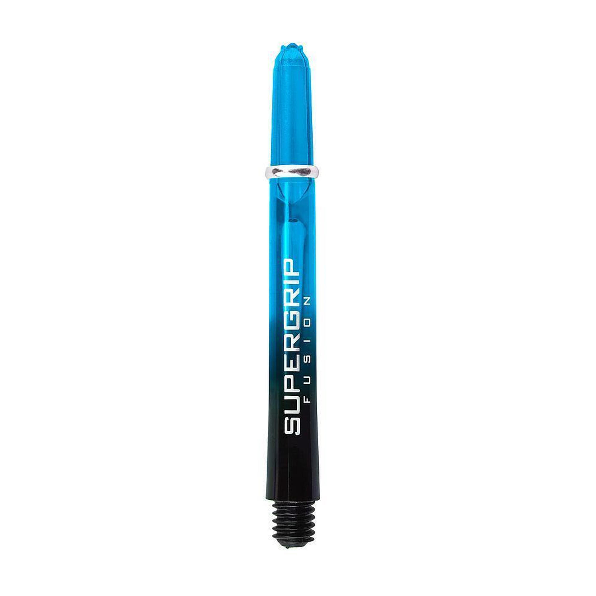 Supergrip Fusion Darts Shafts (Black/Aqua Blue) 2/3