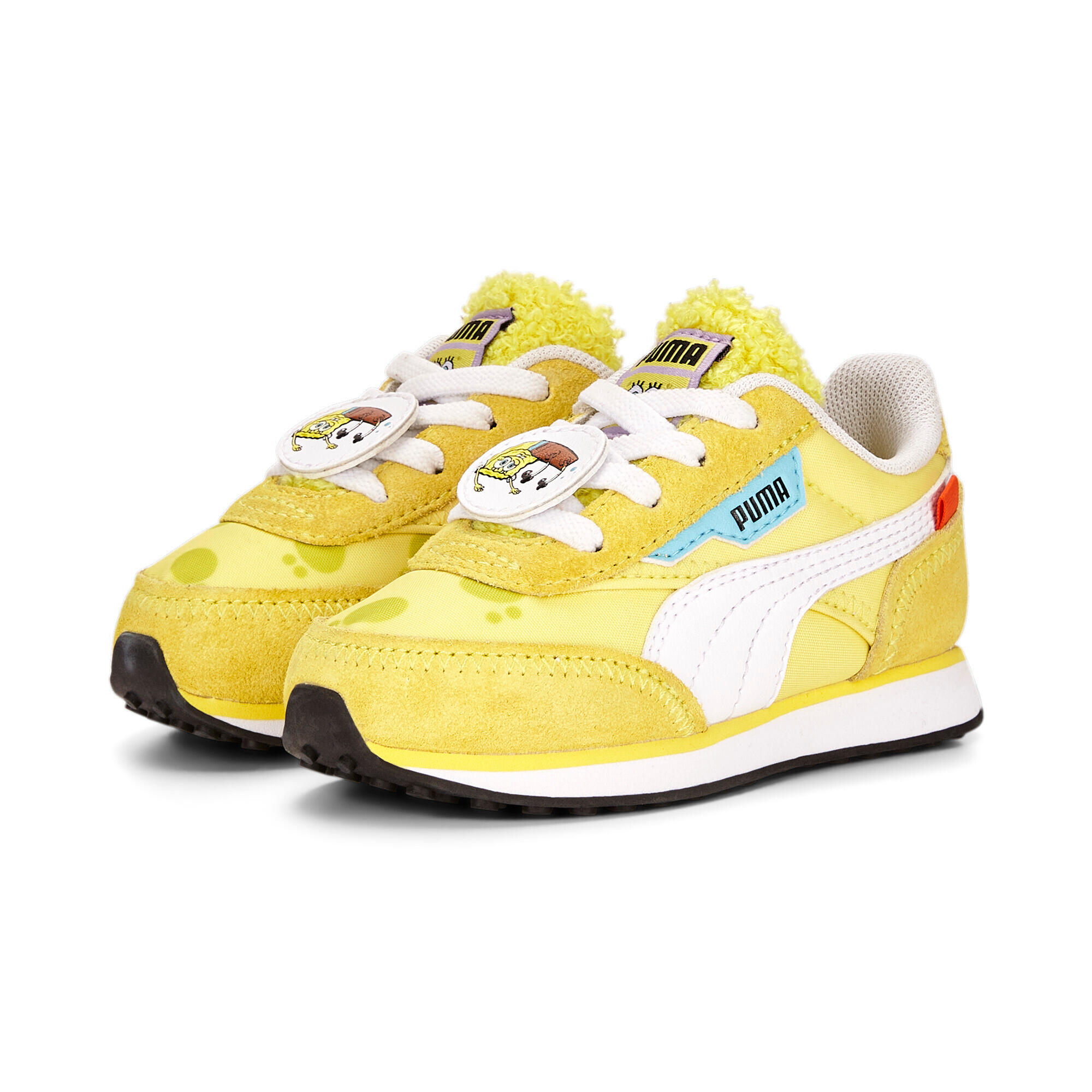 Puma Future Rider Spongebob Kids Yellow Trainers PUMA Decathlon
