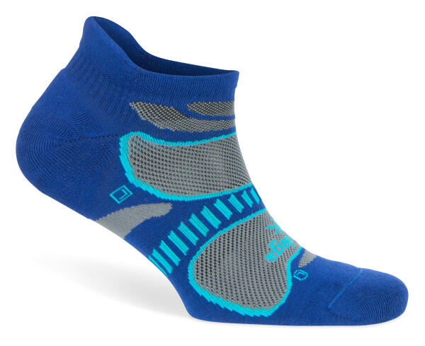 Balega Ultralight No Show Chaussettes De Sport - Cobalt / Gris Clair 3/5