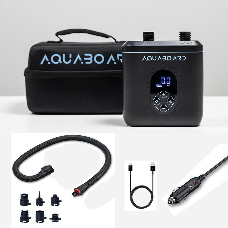 Aquaboard D11 Pro plus elektrische pomp met accu, powerbank en draagtas.