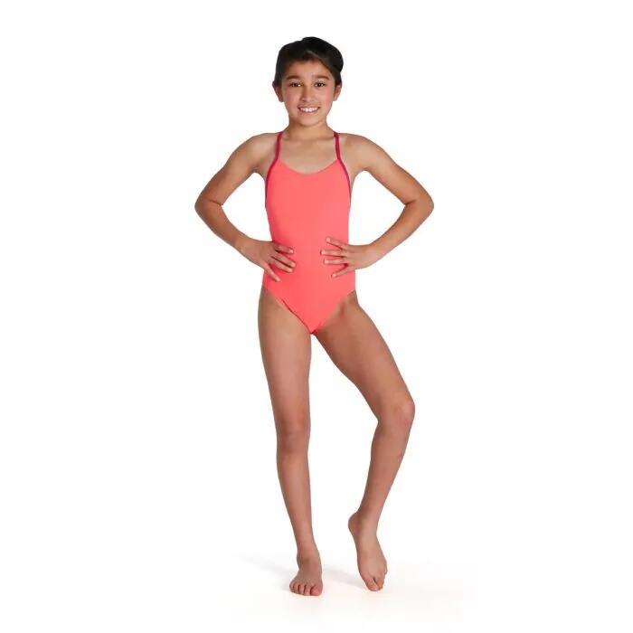 Speedo Bañador de una pieza infantil Lane Line Back Solid