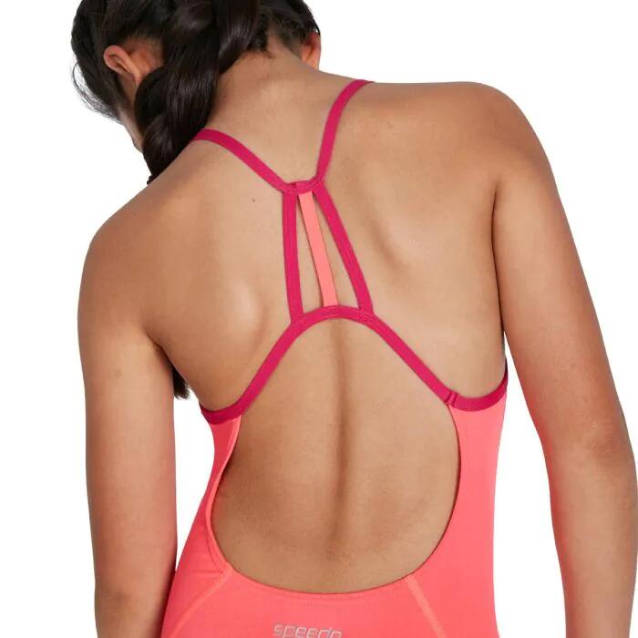 Kostium kąpielowy dziewczęcy Speedo Lane Line różowy 2/7