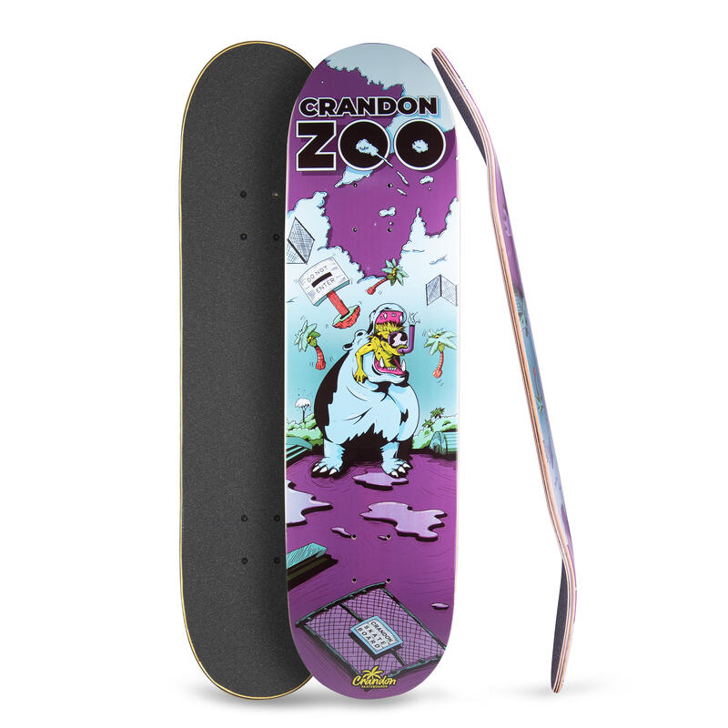 Unisex skateboard deck Crandon van Bestial Wolf Zoo Hippo