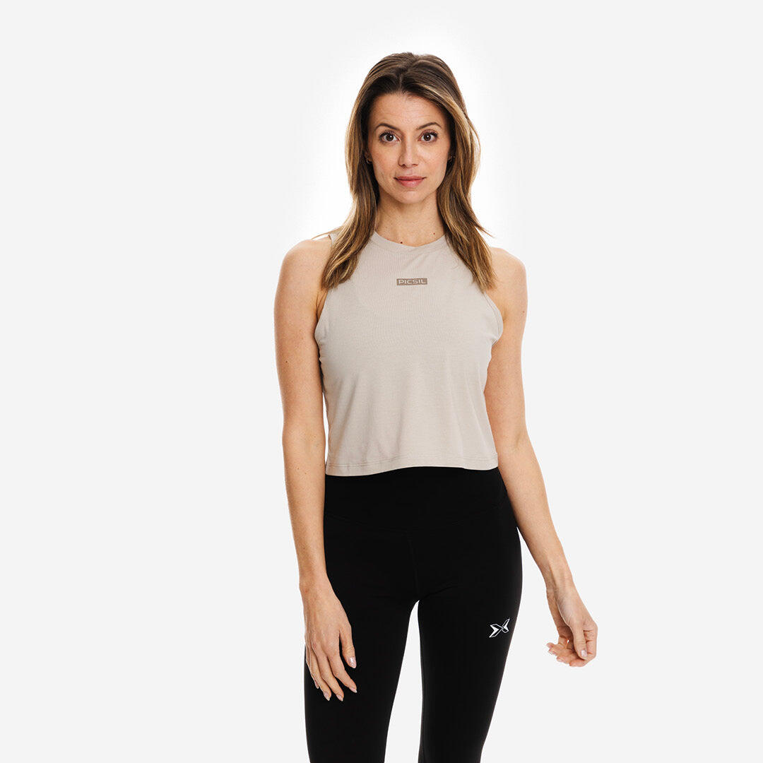 PICSIL Camiseta deporte para mujer Crop Top fluido de Picsil PICSIL SPORT