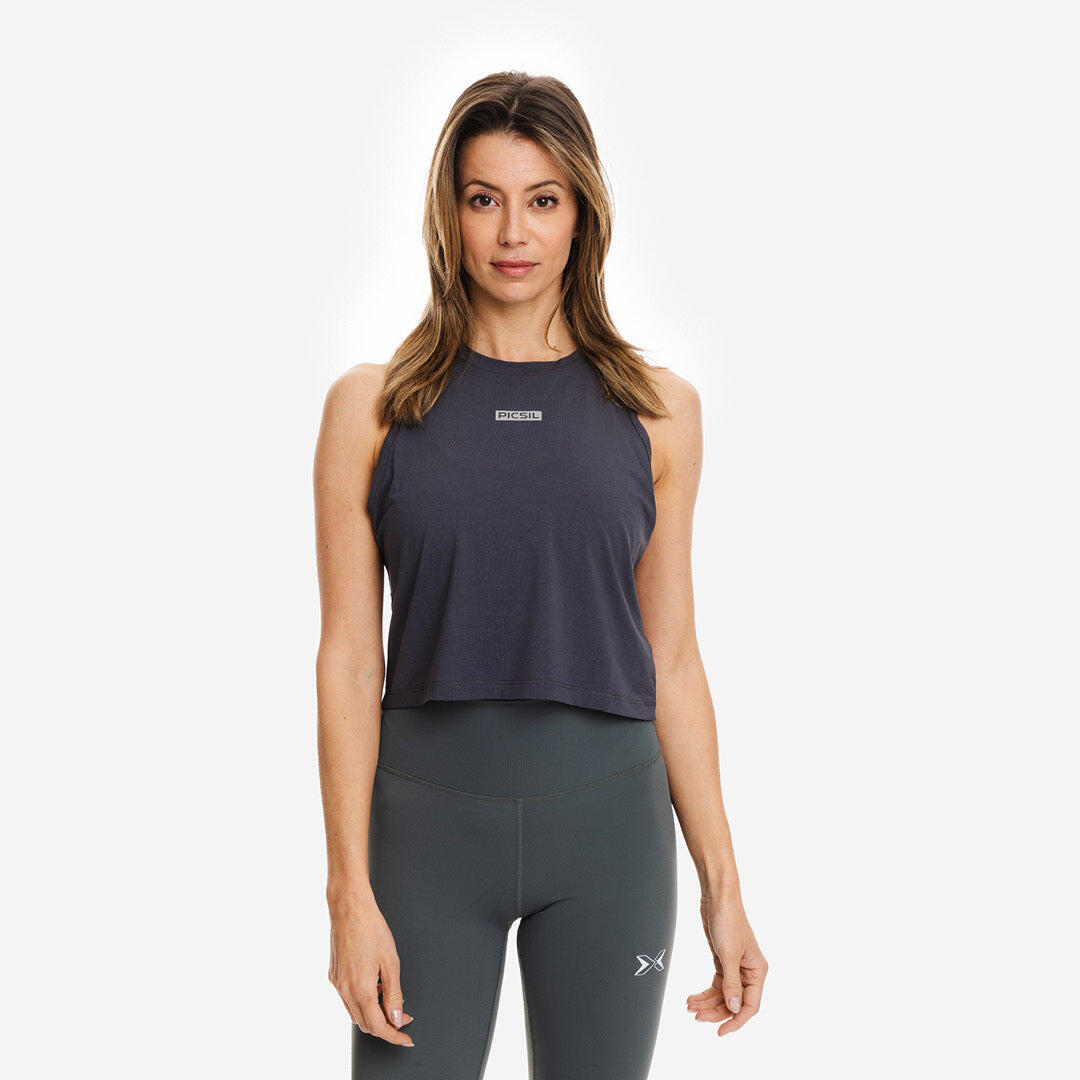 PICSIL Camiseta deporte para mujer Crop Top fluido de Picsil PICSIL SPORT