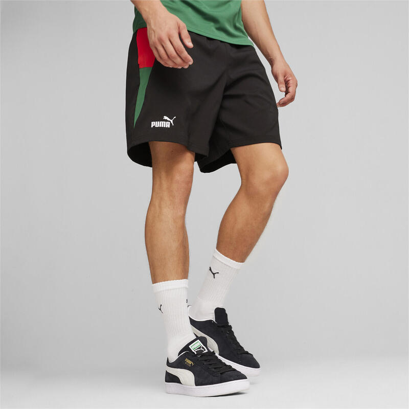 Geweven FRMF voetbalshort voor heren PUMA Black Vine For All Time Red Green