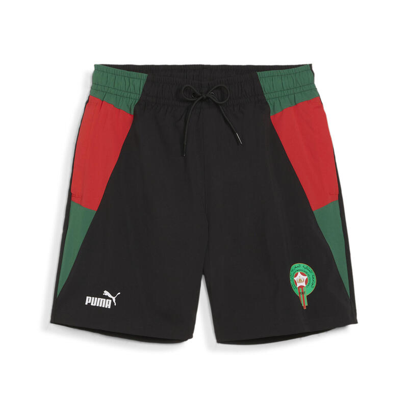 Short de football tissé Maroc PUMA Black Vine For All Time Red Green